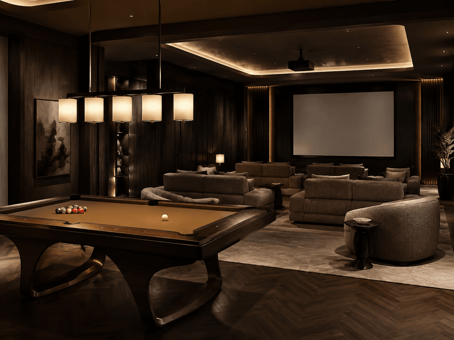 Private cinema and games lounge at Shivalik Présenté